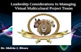 Free Powerpoint Template Page 1 Free Powerpoint Templates Leadership Considerations In Managing Virtual Multicultural Project Teams Dr. Melvin J. Rivers.