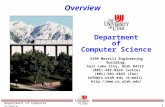 1 Department of Computer Science Overview 3190 Merrill Engineering Building, Salt Lake City, Utah 84112 (801)-581-8224 (voice) (801)-581-5843 (fax) info@cs.utah.edu.