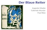 Der Blaue Reiter Auguste Macke Gabriele Munter Paul Klee.