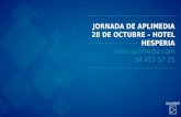JORNADA DE APLIMEDIA 28 DE OCTUBRE – HOTEL HESPERIA  94 453 57 25 SIGUIENTE.