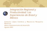 Integración Regional y Productividad: Las Experiencias de Brasil y México Ernesto López-Córdova y Mauricio Mesquita Moreira Banco Interamericano de Desarrollo.