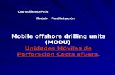 Mobile offshore drilling units (MODU) Unidades Móviles de Perforación Costa afuera. Cap Guillermo Peña Modulo I Familiarización.