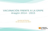 VACUNACIÓN FRENTE A LA GRIPE Aragón 2014 - 2015 Rueda de Prensa 16 de octubre de 2014.