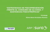 ARP SURA “ ESTRATEGIAS DE PSICOPREVENCIÓN FRENTE AL CONSUMO DE ALCOHOL Y SUSTANCIAS PSICOTRÓPICAS” Psicóloga Eliana María Hernández Ramírez.