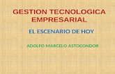 EL ESCENARIO DE HOY ADOLFO MARCELO ASTOCONDOR GESTION TECNOLOGICA EMPRESARIAL.