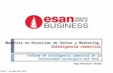 Maestría en Dirección de Ventas y Marketing Inteligencia comercial Fecha: 7 de enero del 2016 Hugo Benzaquen Hinope Informe de inteligencia comercial de.