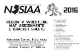 Region 5 Brackets and Mat Assignments for Saturday