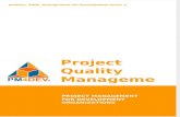 PROJECT MANAGEMENT FOR DEVELOPMENT ORGANIZATIONSPM4DEV Project Quality Management