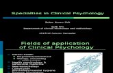 Introduction to Clinical and Counselling Psychology 10 - Specialities in Clinical Psychology