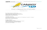 CANARY Users Manual 4.3.2