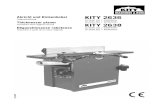 Kity 2636 Planer Thicknesser instruction manual