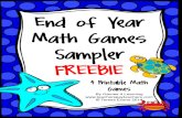 End of Year Math Games Sampler