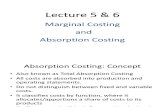 Lecture 5 and 6 - Marginal Absorption Costing