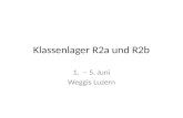 Klassenlager R2a und R2b 1.– 5. Juni Weggis Luzern.