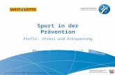Sport in der Prävention Profil: Stress und Entspannung Phasen im Kursverlauf 4.5.1 P-SuE Folie 2007 Phasen im Kursverlauf - Folie 1.