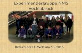 Experimentiergruppe NMS Vöcklabruck Besuch der FH Wels am 6.2.2015.