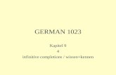 GERMAN 1023 Kapitel 9 4 infinitive completions / wissen+kennen.