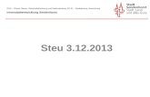 Steu 3.12.2013 DB 6 – Planen, Bauen, Wirtschaftsförderung und Stadtmarketing, SG 61 – Stadtplanung, Bauordnung Innenstadtentwicklung Sendenhorst.