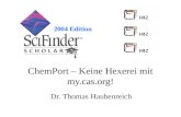 2004 Edition ChemPort – Keine Hexerei mit my.cas.org! Dr. Thomas Haubenreich.