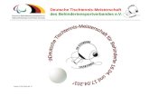 Deutsche Tischtennis-Meisterschaft des Behindertensportverbandes e.V. Stand:12.05.2009 dwl ©