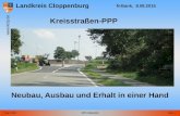 Landkreis Cloppenburg  Sept. 2015PPP K296-K318Folie 1 N-Bank, 8.09.2015 Kreisstraßen-PPP Neubau, Ausbau und Erhalt in einer Hand.