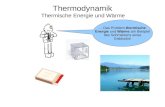 Thermodynamik Thermische Energie und Wärme … Das Problem thermische Energie und Wärme am Beispiel des Schmelzens eines Eisblocks!