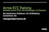 Arrow ECS Training Windows Server 2016: Die Neuerungen im Überblick Bei technischen Problemen mit GoToMeeting kontaktieren Sie: vclsupport@arrowecs.de.
