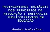 PROTAGONISMOS INSTÁVEIS DOS PRINCÍPIOS DE REGULAÇÃO E INTERFACES PÚBLICO/PRIVADO EM EDUCAÇÃO Almerindo Janela Afonso.