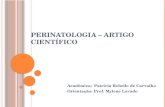 P ERINATOLOGIA – A RTIGO C IENTÍFICO Acadêmica: Patricia Rebello de Carvalho Orientação: Prof. Mylene Lavado.