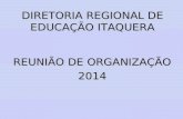 DIRETORIA REGIONAL DE EDUCAÇÃO ITAQUERA REUNIÃO DE ORGANIZAÇÃO 2014.