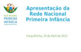Apresentação da Rede Nacional Primeira Infância Forquilhinha, 24 de Abril de 2015.