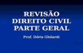 REVISÃO DIREITO CIVIL PARTE GERAL Prof. Dóris Ghilardi.