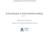 Introdução à Microinformática Marcos Cardoso marcos.cardoso@gmail.com BACHARELADO EM CIÊNCIAS ECONÔMICAS Aula 01.