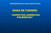GUIAS DE TURISMO ‘‘ ASPECTOS JURÍDICOS POLÊMICOS’’ PROFESSORA Maria Luísa de Barros Correia.