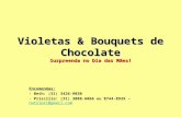 Violetas & Bouquets de Chocolate Surpreenda no Dia das Mães! Encomendas: - Beth: (31) 3426-9030 - Priscilla: (31) 3088-6066 ou 8744-8939 – nutripri@gmail.comnutripri@gmail.com.