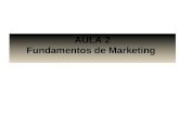 AULA 2 Fundamentos de Marketing. MARKETING Surgimento do Marketing - Marketing derivado de Market, que significa mercado. - O Marketing tem o mercado.