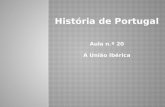 História de Portugal Aula n.º 20 A União Ibérica.