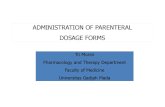 Parenteral Dosage Form [Compatibility Mode]