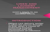 Infection Control on Linen and Laundry Management