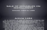 Sale of Movables on Installment