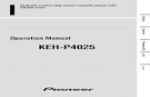 Pioneer CarTapeManual KEH-P4025