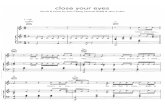 Close Your Eyes - Piano e Voz