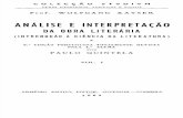 Kayser Wolfgang Analise e Interpretacao Da Obra Literaria Coimbra 1963