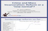 Crime and Mass Incarceration: Reform or a 'new normal'?