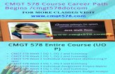 CMGT 578 Course Career Path Begins Cmgt578dotcom