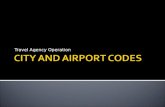 City and Airport Codes