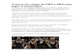 Conoce Las Reglas de FIBA y NBA Para Jugar Al Basquetbol