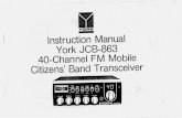 York JCB863 User Manual UK CB Radio 27 81 FM