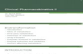Clinical Pharmacokinetics (biotransformation)