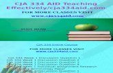 CJA 334 AID Teaching Effectively/Cja334aid.com